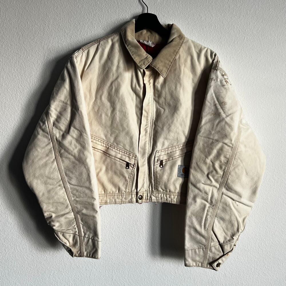 Carhartt cropped detroit style brown work wear jacket